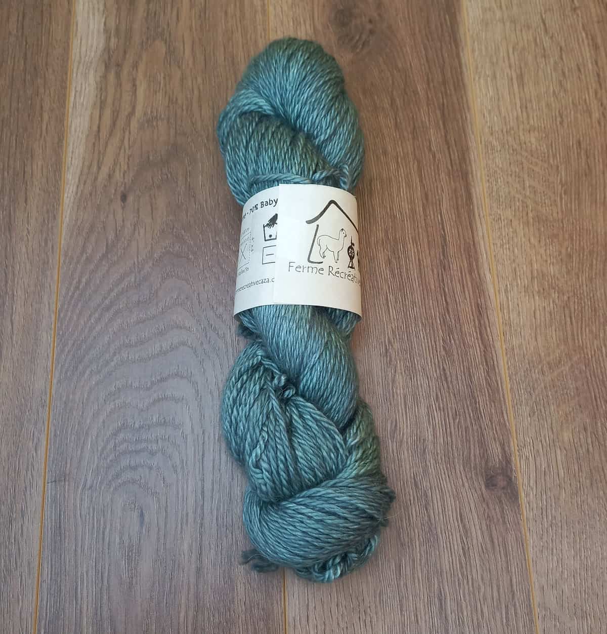 Fil à tricoter Aran - Alpaga et Soie - Mineral Green