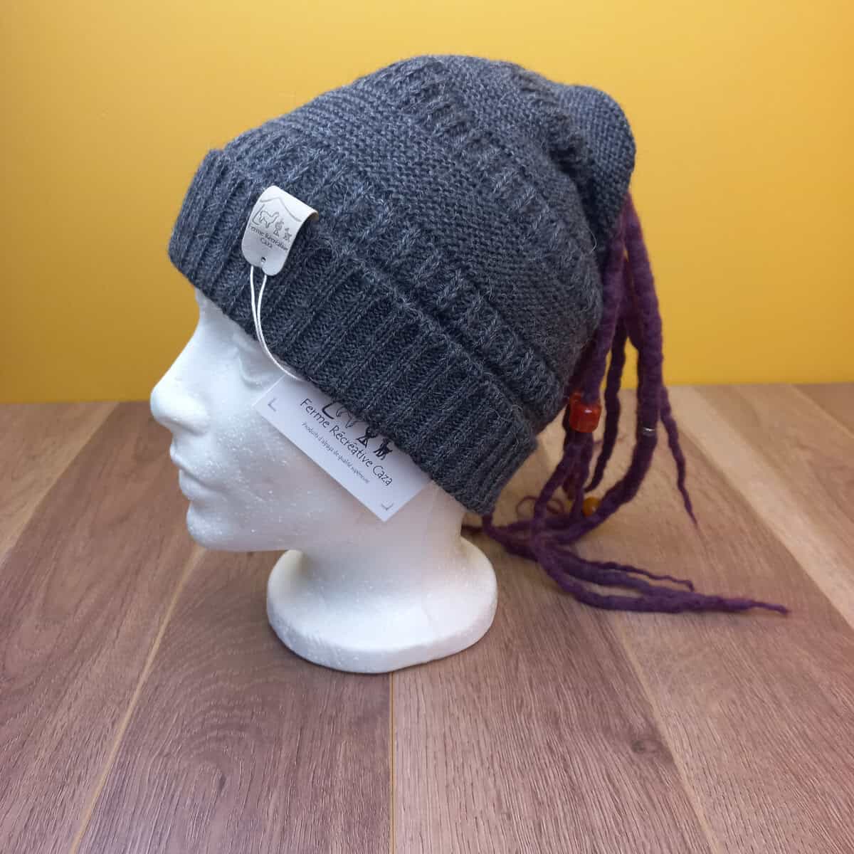 Alpaca Messy Bun Hat – 100% Alpaca