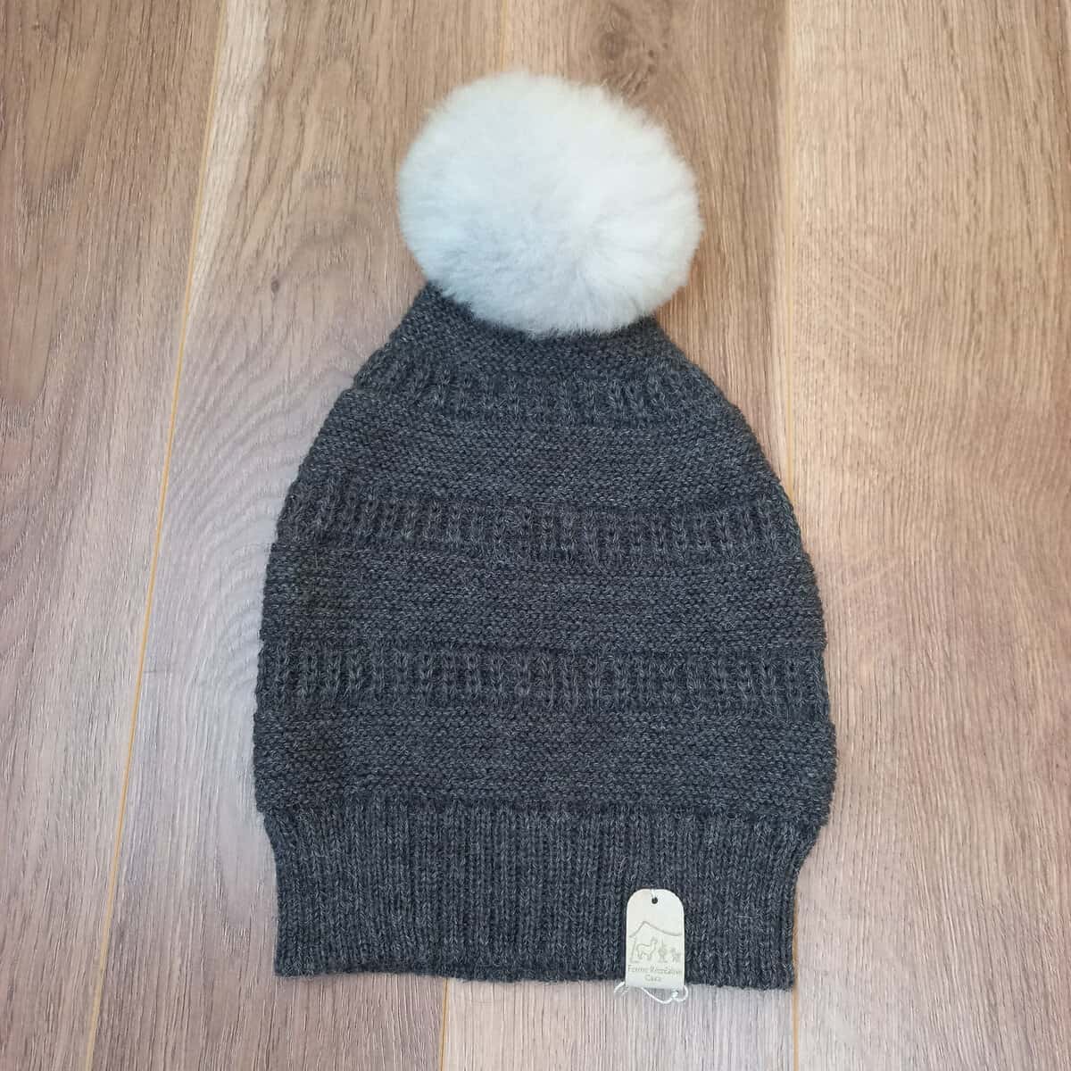 Lightweight Alpaca Fur Pom-Pom Hat – 100% Alpaca - Image 2