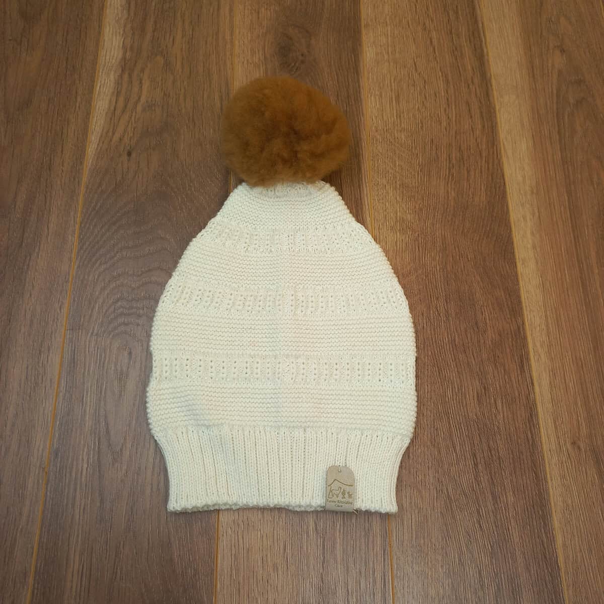 Lightweight Alpaca Fur Pom-Pom Hat – 100% Alpaca - Image 3