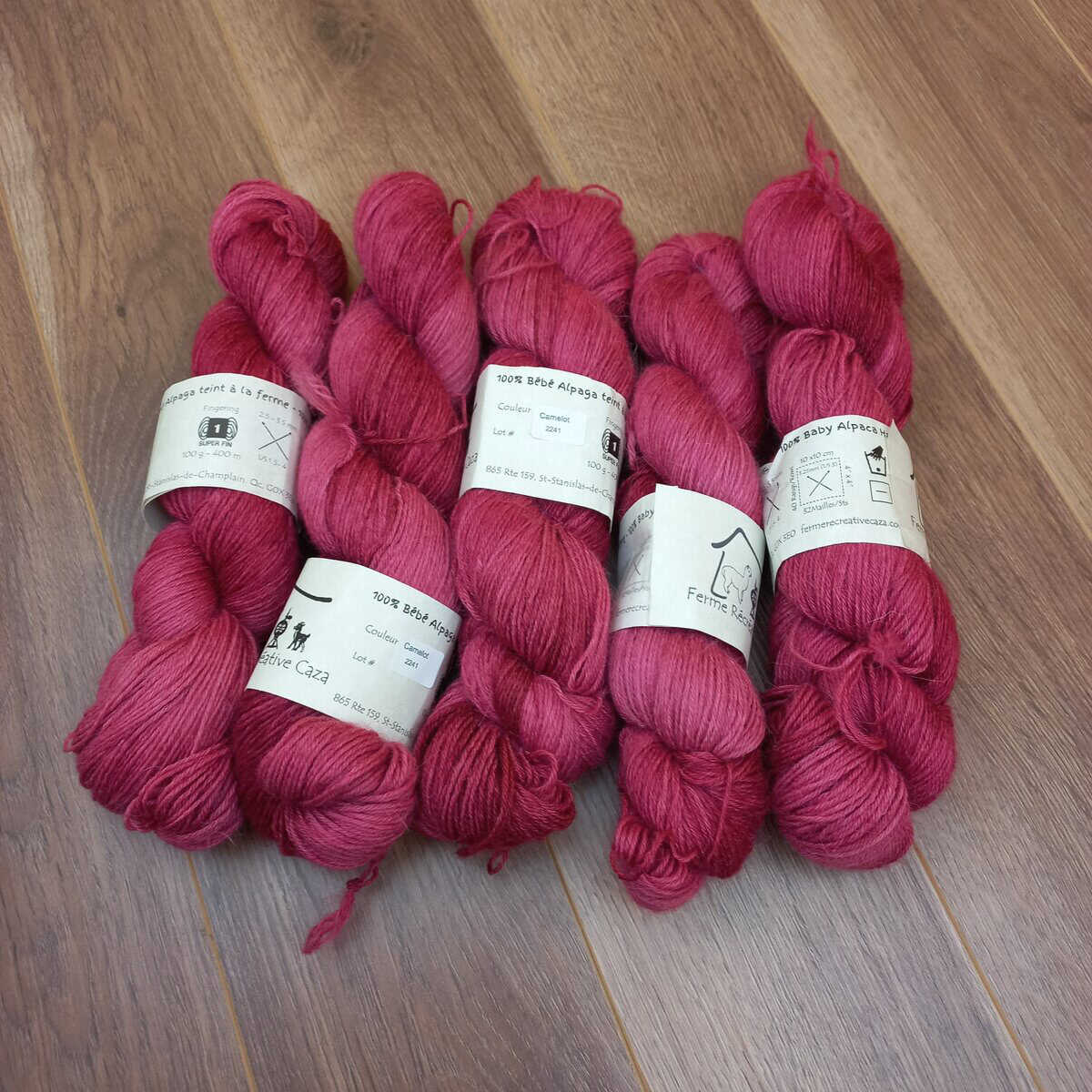 Fil à tricoter Fingering - lot 10 - 100% alpaga