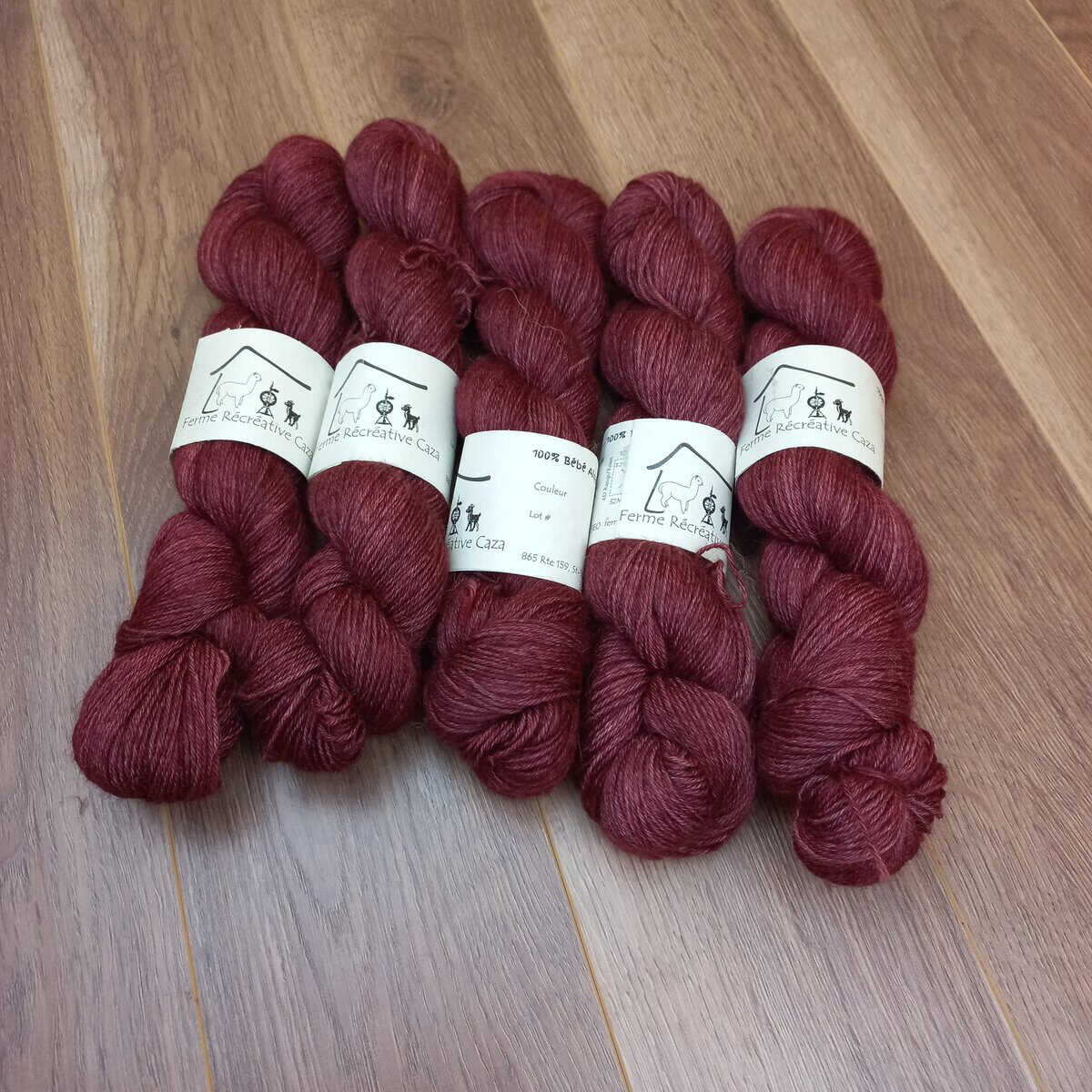 Fil à tricoter Fingering - lot 12 - 100% alpaga