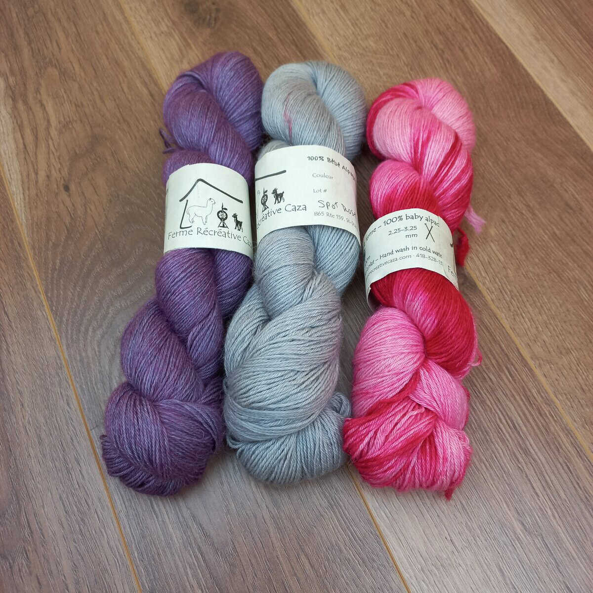 Fil à tricoter Fingering - lot 14 - 100% alpaga