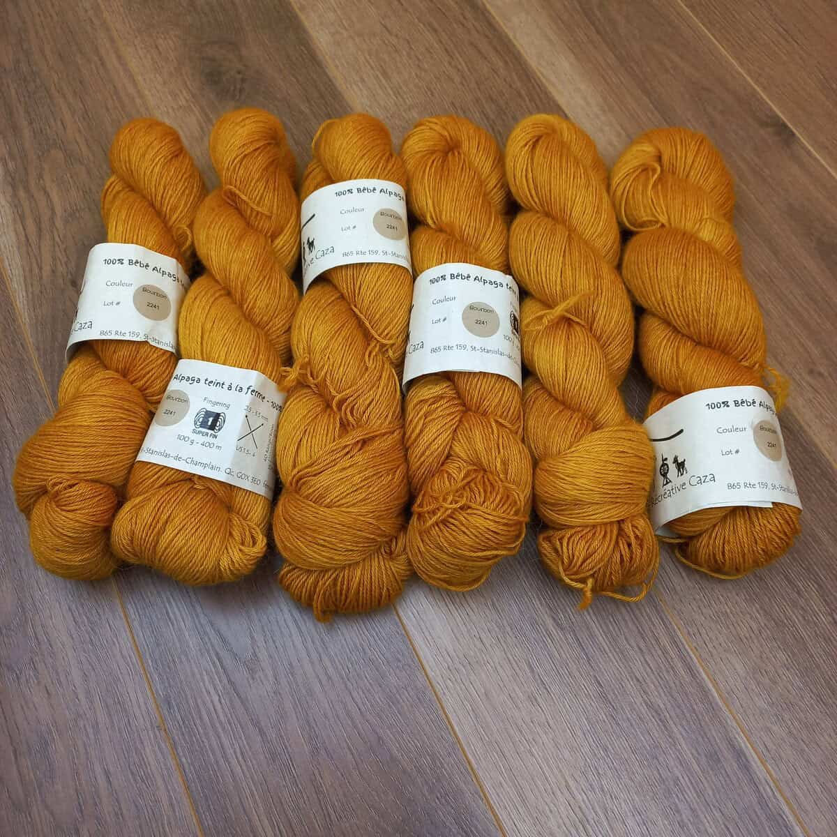 Fil à tricoter Fingering - lot 15 - 100% alpaga