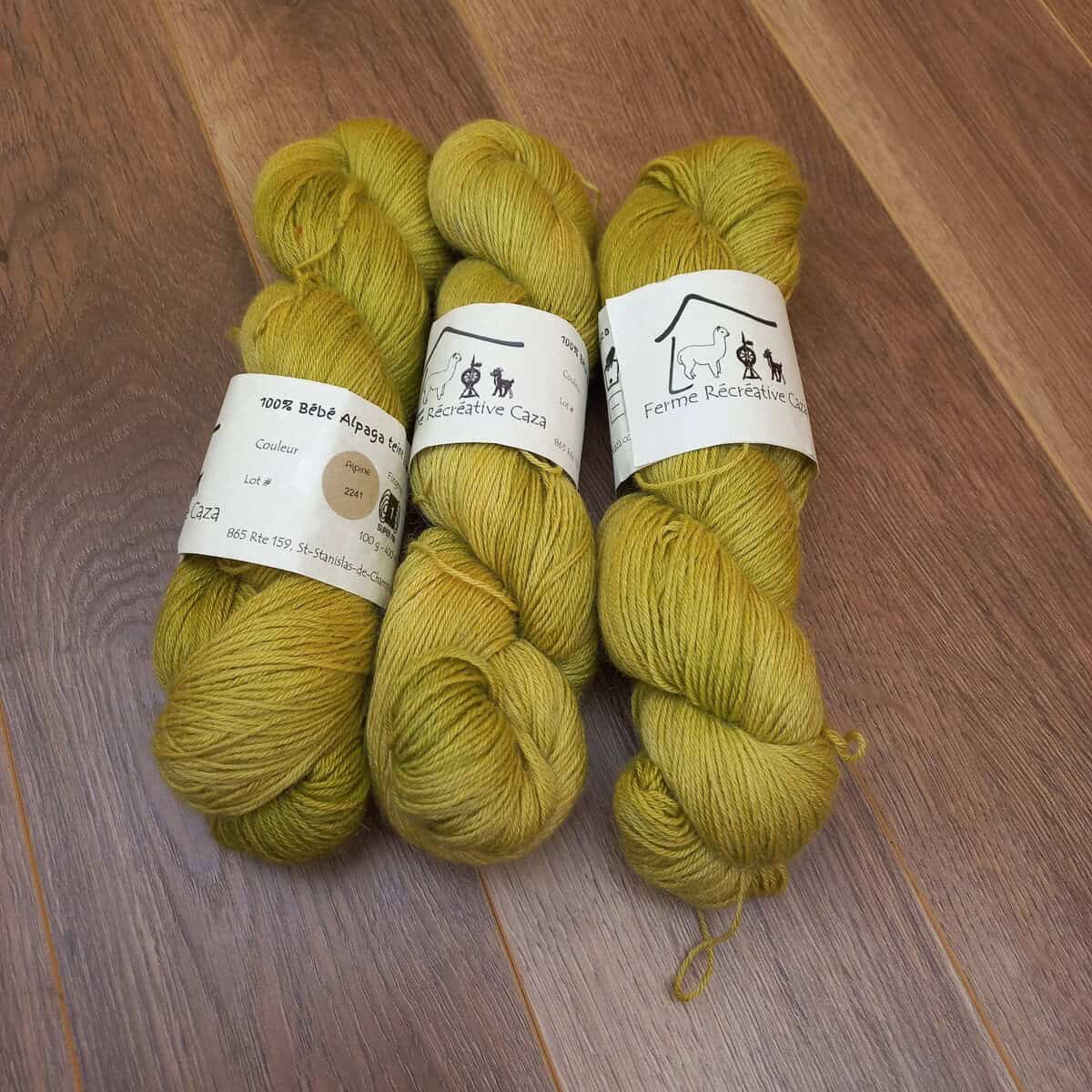 Fil à tricoter Fingering - lot 3 - 100% alpaga