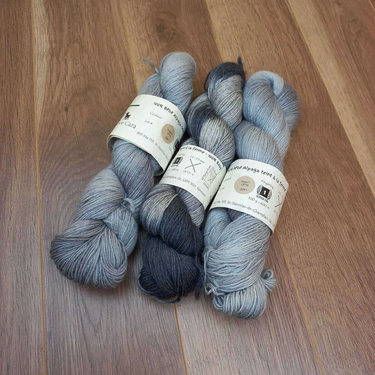 Fil à tricoter Fingering - lot 8 - 100% alpaga