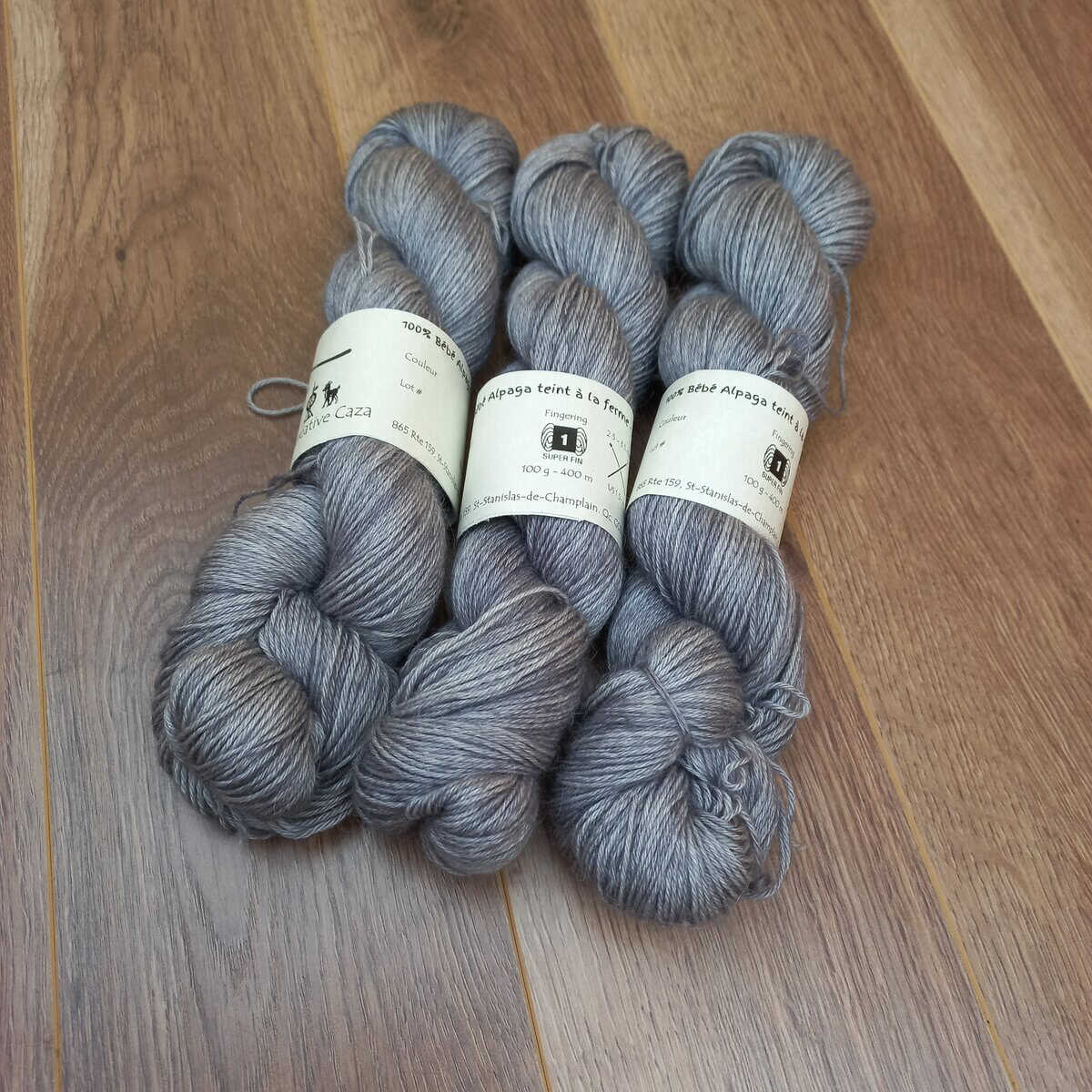 Fil à tricoter Fingering - lot 9 - 100% alpaga